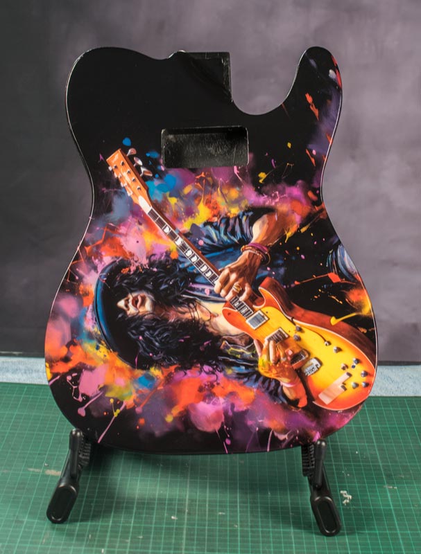 Piel de guitarra de Slash instalada en Guitarra Telecaster